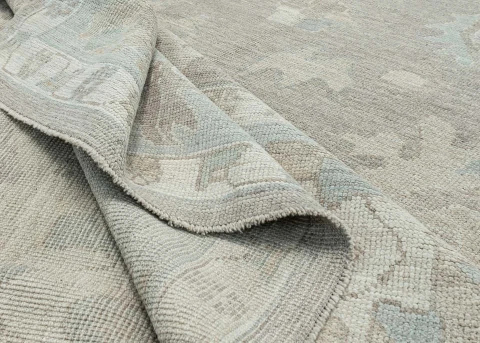 Oushak Rug Wool Beige Hand Knotted Turkish Area Carpet Living Room Handmade 8x10