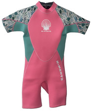 Youth Girls Dive  Sail Thermal Pink Short Sleeve Wetsuit Size XXL.
