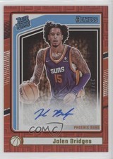 2024-25 Donruss Rated Rookie Signatures Choice Red 32/99 Jalen Bridges Auto 19l7