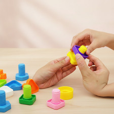 Educational Shape Matching Screw Toy for Toddlers - Autism  Fine Motor Skills