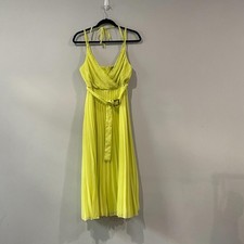 ASOS Design Pleated Midi Dress with Cami Straps and Belt Size 6