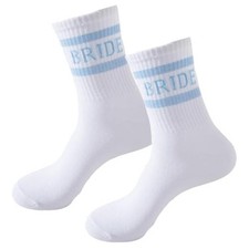 Bride Socks, Bride to Be Something Blue Gift, Bridal Socks for Women