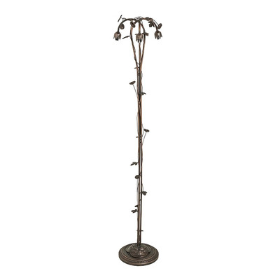 Meyda Lighting 58'' High Pond Lily 3 Floor Base/Mahogany Bronze - 23175