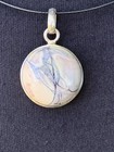 Navajo Artist Selina Jake Porcelain Jasper Round Pendant (SIGNED) — photo 8