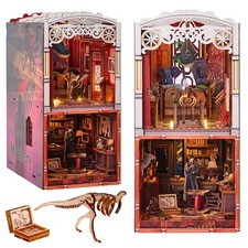 Book Nook Kit Detective, DIY Miniature Booknook Kit for Adults with LED Light...