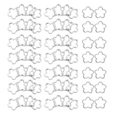 100 Pcs Floral Beaded Accessories Alloy Beads for Jewelry Making Crafts Charms