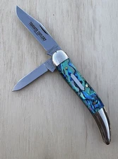 🔥GEC 12 BLUE LOOKING GLASS ABALONE TOOTHPICK 1/25 MADE  GREAT EASTERN CUTLERY