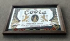 Coors Beer Brewing Mirrored Bar Sign - Vintage Late 70's Rare Retro Man Cave