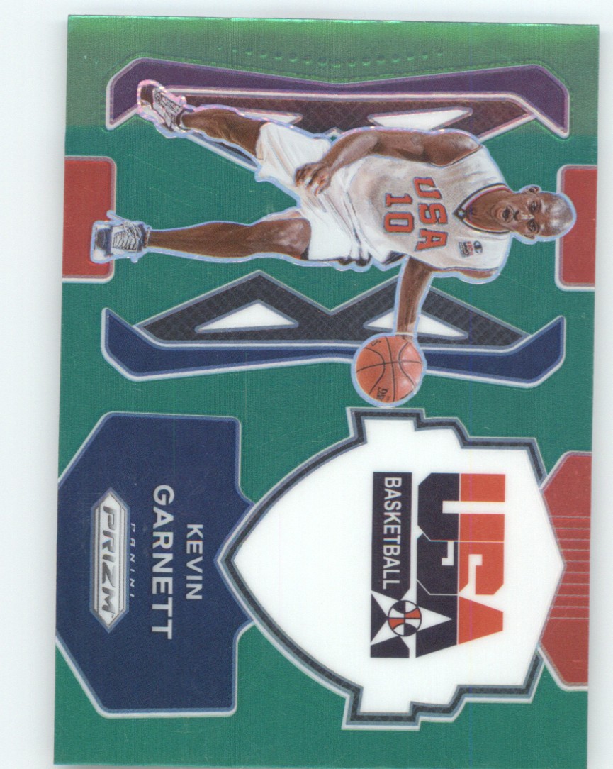 2021-22 Panini Prizm #7 Kevin Garnett USA Basketball Prizms Green