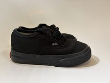 Vans Authentic Black/Black size 6 Toddler shoes