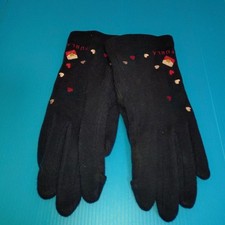 FURLA Embroidered Women's Gloves Size Navy Blue