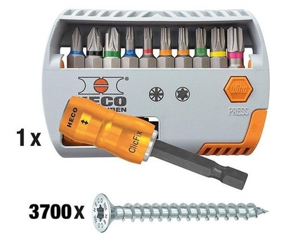 Heco Profi-Set ''Schreiner'' HECO-TOPIX-plus, Senkkopfschrauben 5011-teilig