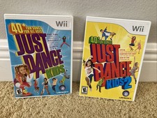 Just Dace Kids + Just Dance Kids 2 Nintendo Wii Game Lot W/Manuals-Tested!