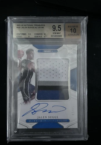 Jalen Suggs 2021-22 National Treasures RPA  /99 Orlando Magic four colors patch 