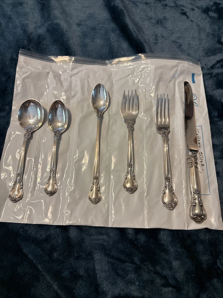 Conjunto de 5 piezas de plata de ley Gorham CHANTILLY Foto 2 de 4