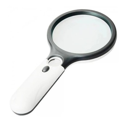 45X Magnifying Glass with LED Light Handheld Jewelry Loupe Reading Tool