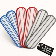 6X Premium Mikrofaser Wischpads kompatibel mit Vileda H2Pro Bodenwischer