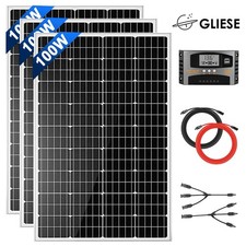300W 12V Solarpanel Kit Solaranlage Inselanlage Garten Haus Balkon PV Solarmodul