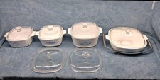 Vintage 60s CORNING WARE 11 Piece Casserole Dish CORNFLOWER BLUE W/ Lids Stand