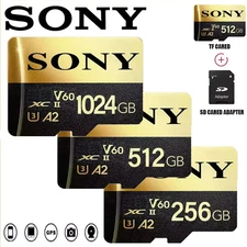 SONY 1TB 512GB 128GB 64GB Micro SD Card UHS-I 100MB/s Class10 A1 A2 V60 U3