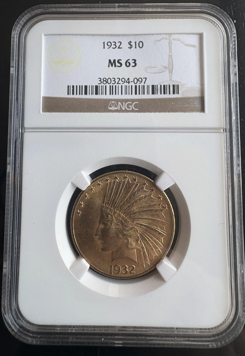 特別価格【モダン】1932 フランス 10フラン MS 63 NGC認証 MS 63 Graded 1932 Year Eagle $10 US Gold Coins (Pre - 1933) for