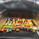 Vintage Little People Lot Cars, Furniture And Figures 69 Pieces