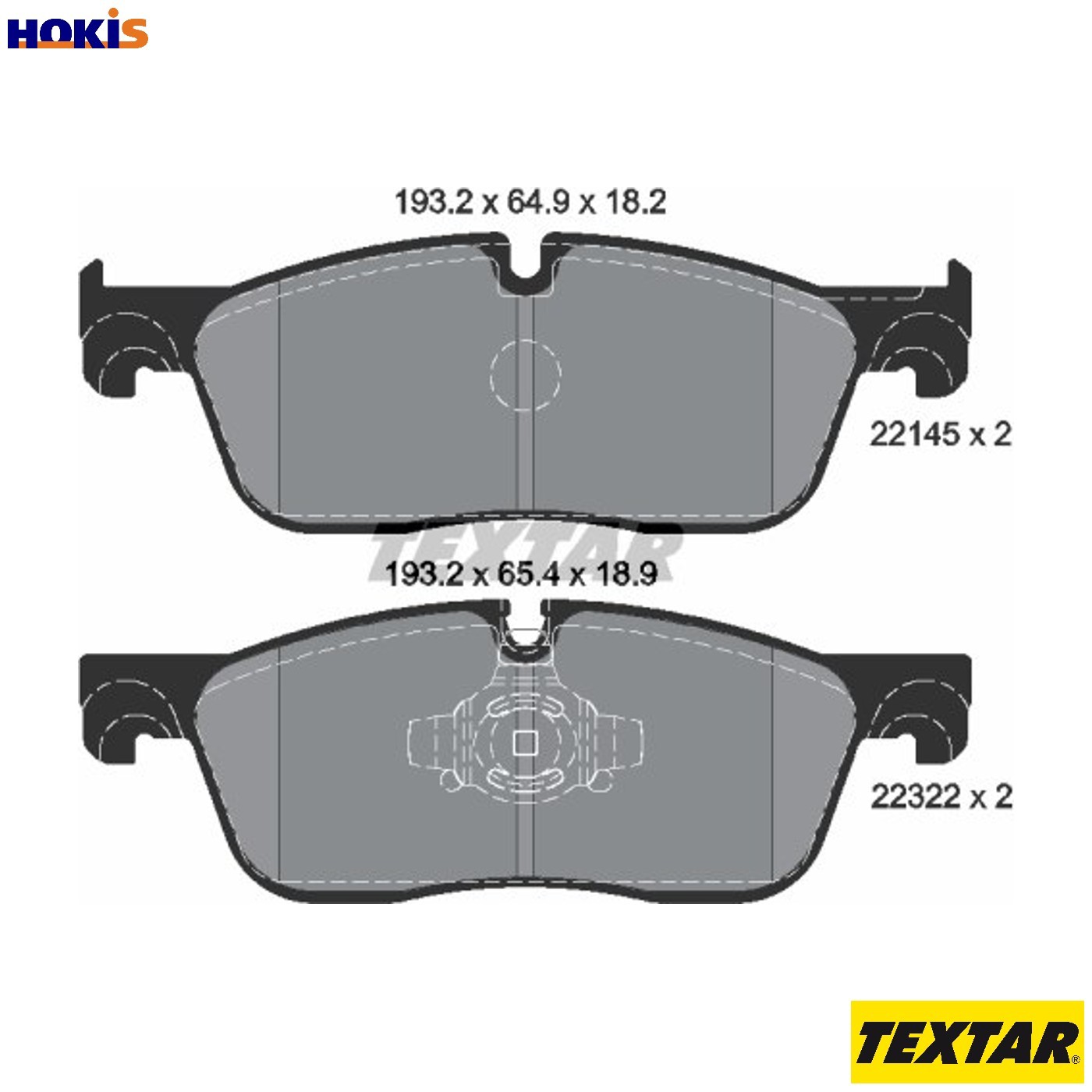 For Jaguar Land Rover Genuine OE Textar Brake Pads Full Set Of 4 Front 2214501 - Image 7
