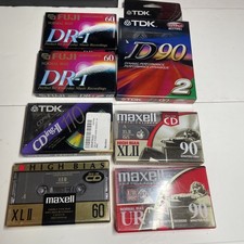 Lot Of 8 Blank Cassette Tapes - Fuji - TDK - Maxell
