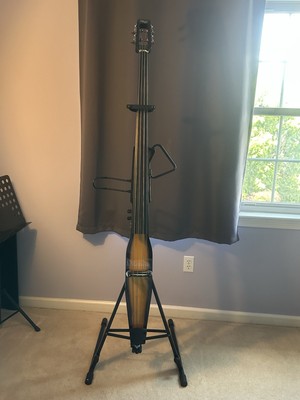 Stagg EDB-3/4 VBR Electric Upright Double Bass 3/4 Size Violinburst + Bag