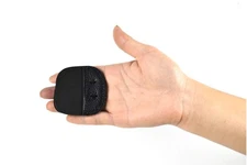 Cow Leather Archery Finger Tab Long Bow Hand Protector for Right Hand Black 2