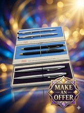 Vintage Cross Pen Pencil Lot of 6 Chrome Black Century 3501 3524 S350 USA Boxed