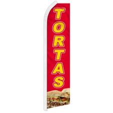 Tortas Advertising Swooper Feather Flutter Flag Concessions Food RD/YW