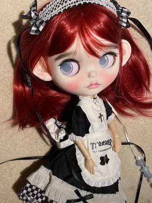 Handmade Blythe Doll Custom With Outfits Wig Red Hair Girl 1/6 Doll BJD DIY Gift