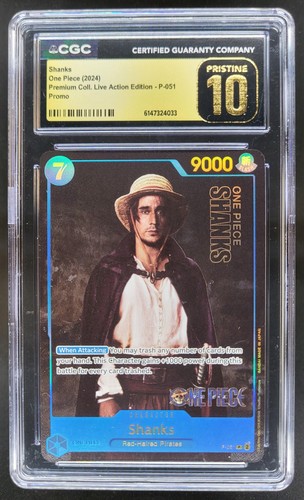 2024 ONE PIECE SHANKS LIVE ACTION PROMO P-051 CGC 10 PRISTINE Y PT