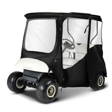 600D Waterproof Golf Cart Deluxe Enclosure for EZGO TXT/RXV 2 Passenger, 2