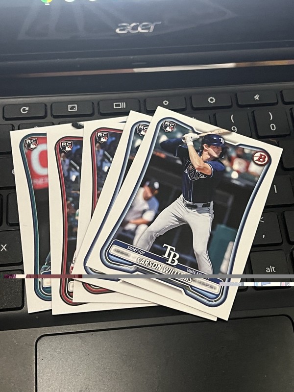 Lot of 11 2026 Bowman Rookie Baseball- Williams(2),Stewart(2),Young,Sproat,Ford,