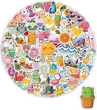 100 Pcs Stickers for Kids, Cute Water Bottle Vinyl Waterproof Laptop Multi