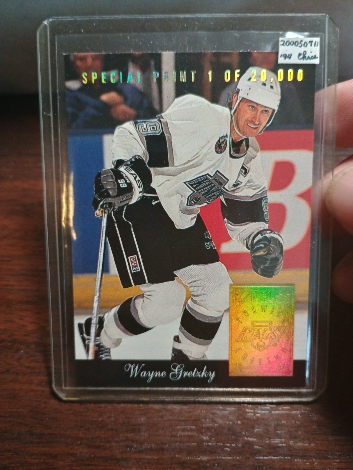 1993-94 DONRUSS PREMIER EDITION SPECIAL PRINT #K 1 OF 20,000 WAYNE GRETZKY
