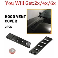 Car Black Hood Vent Scoop Louver Scoop Cover Air Flow Intake Universal Abs 2-6x Car Black Hood Vent Scoop Louver Scoop Cover Air Flow Intake Universal Abs 2-6x