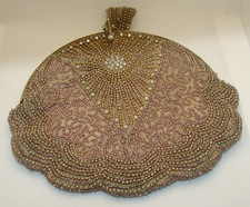 Antique Vintage Beaded Evening Bag w/ Beads Rhinestones Pearls
