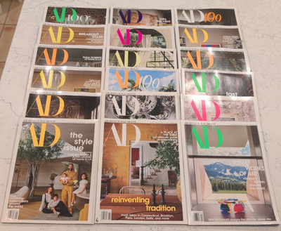 2023 2024 2025 ARCHITECTURAL DIGEST MAGAZINE LOT (18) INTERIOR DESIGN HOME DECOR