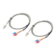 2pcs Temperature Sensor M6 Screw Temperature Probes Thermocouple J Type 3.3ft