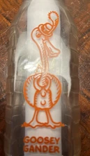 Samuel Callet Company Goosey Gander Nursery Rhyme Glass Nursing Bottle VINTAGE