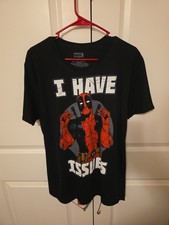Men's Deapool New Adult T-Shirt - Size L Large Pointing I Have Issues Marvel XXX