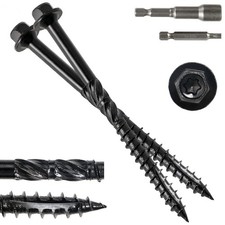  14 x 4 Wood Structural Screws 50 Pack Hex Head Lag Screws, Rust Resistant Ti...