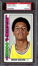 1976-77 TOPPS #62 MACK CALVIN PSA 9 LAKERS *DS13498