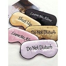 1pc/2pcs Funny Silk Sleeping Eye Mask, Soft Light Blocking Eye Cover, Adjustab