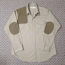 Vtg St. John's Bay Heavy Cotton Shooting Hunting Shirt L Made In USA