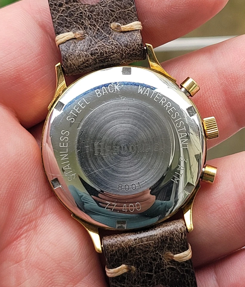 RELOJ HEBDOMAS AUTOMÁTICO VALJOUX 7750 CRONÓGRAFO FECHA HOMBRE 37mm REVISADO SUIZO - Imagen 3 de 4