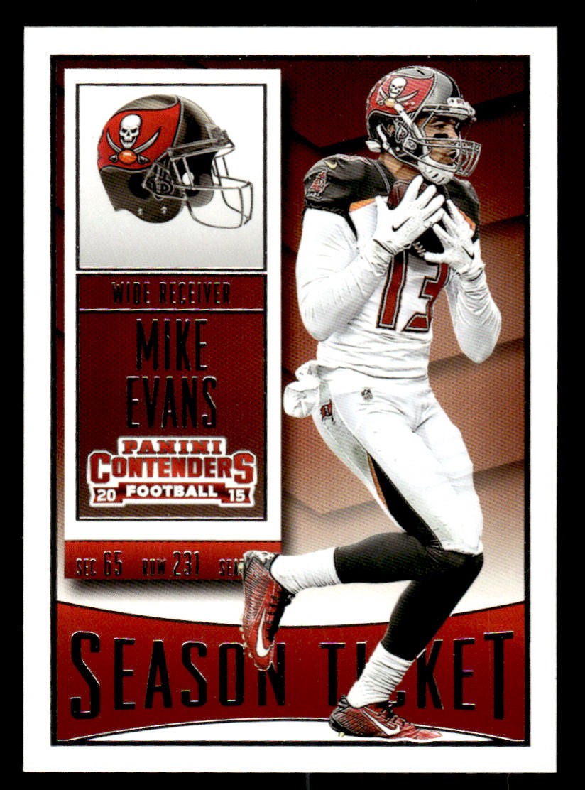 2015 Panini Contenders #47 Mike Evans Card Tampa Bay Buccaneers